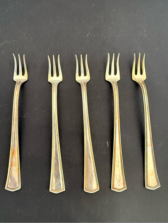 Alvin Other - Vintage Alvin Silverplate Cocktail/Seafood Forks 5" lot of 5